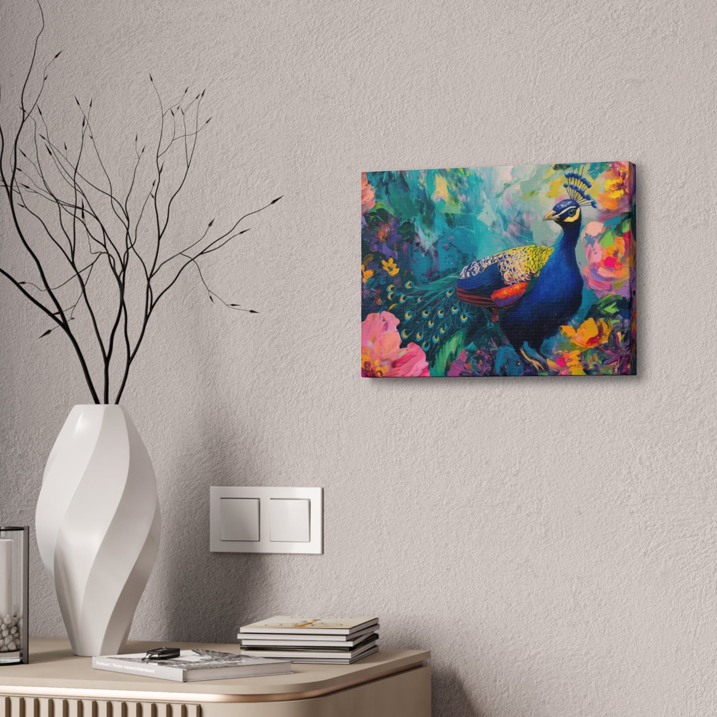 Jungle Majesty: Peacock in Vivid Splendor