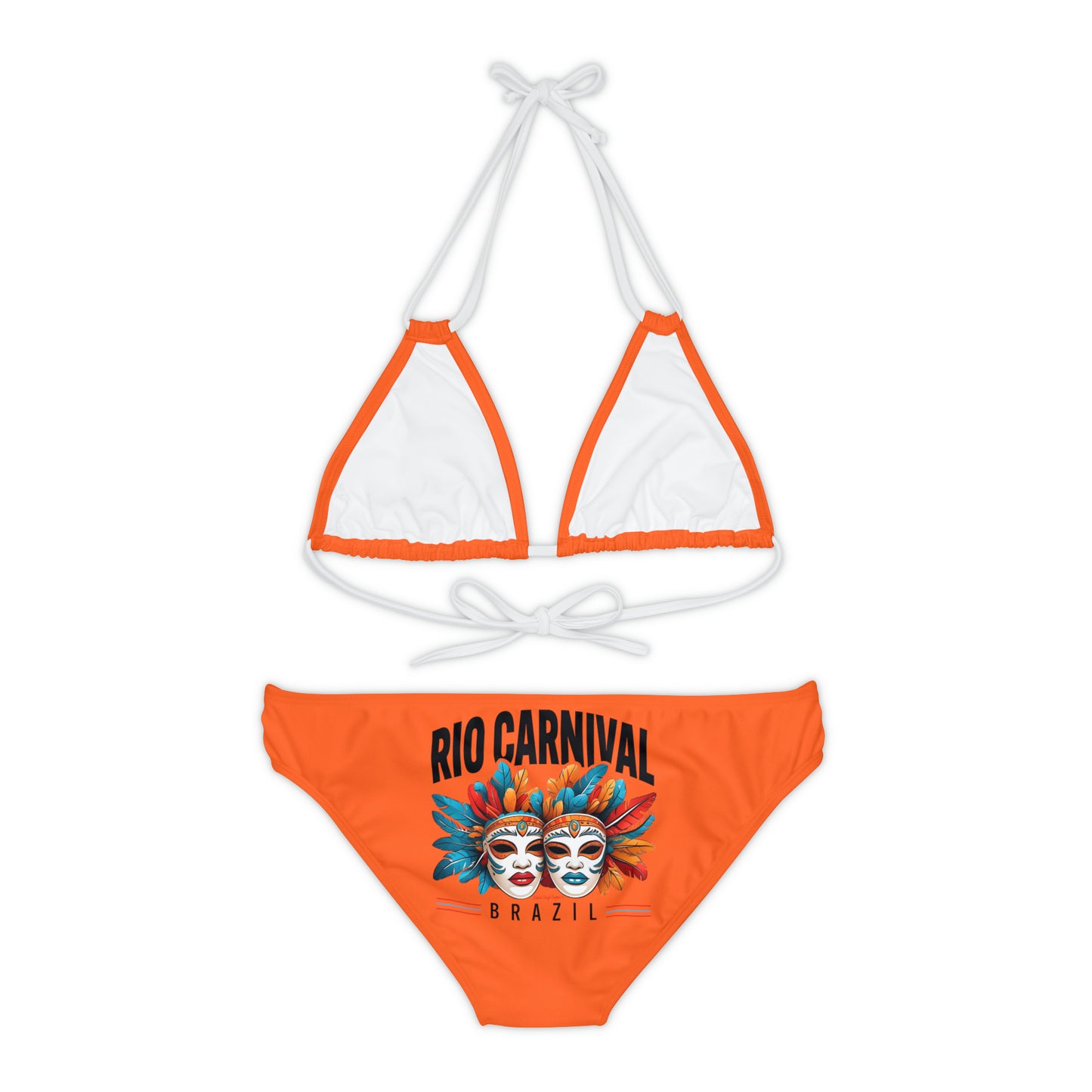 Rio de Janeiro Carnival Strappy Bikini Set (AOP)