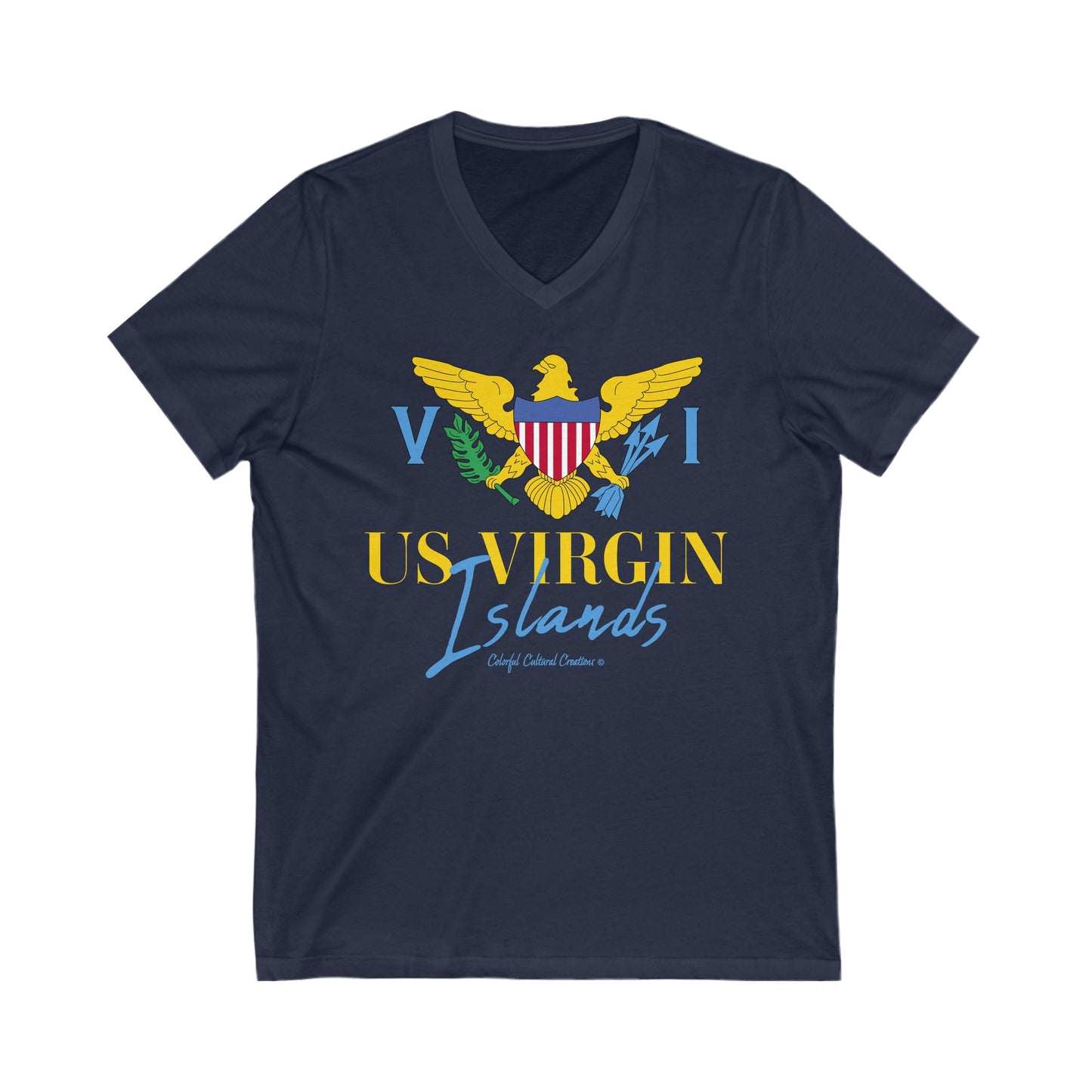 US Virgin Islands Unisex Jersey Short Sleeve V-Neck Tee (Copy)