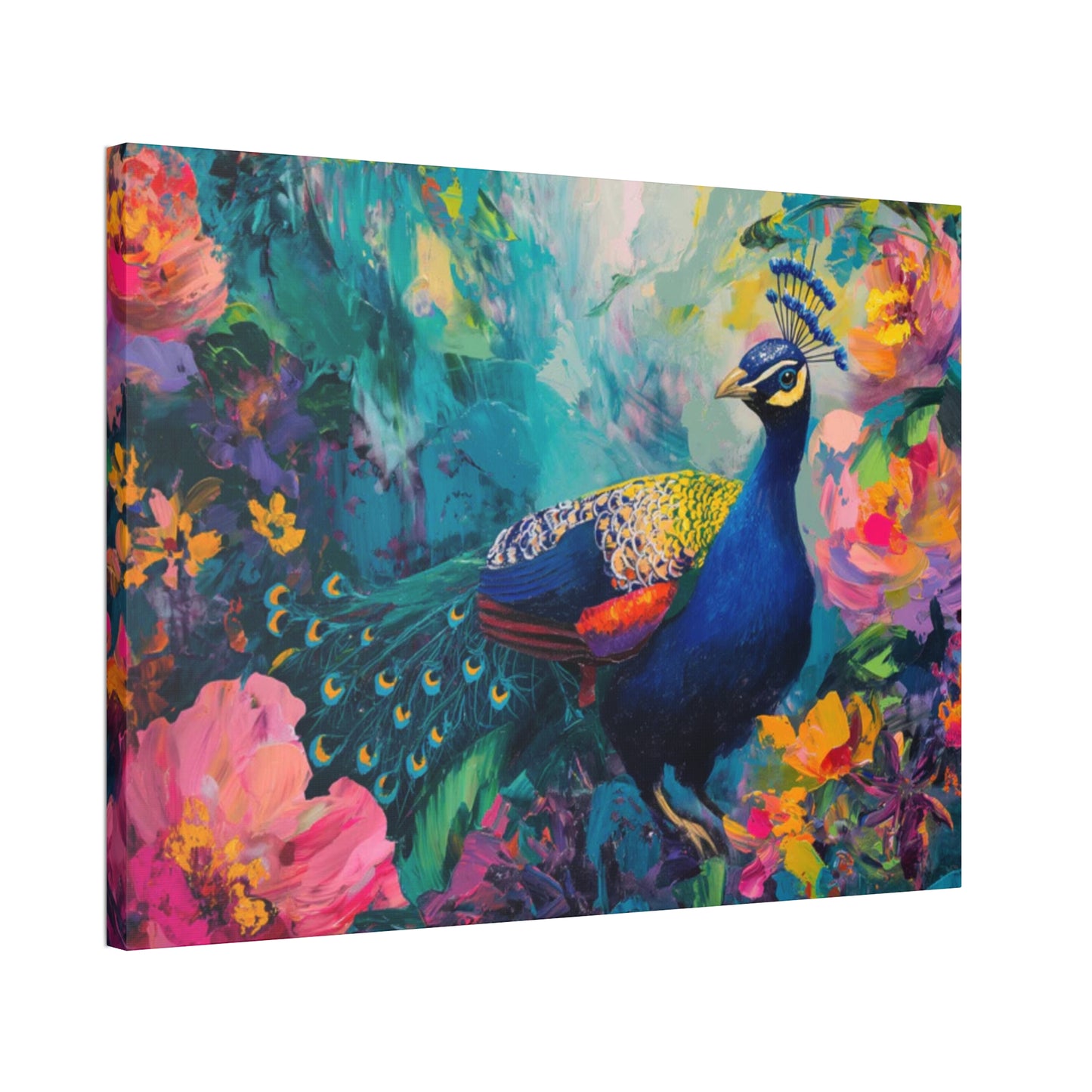 Jungle Majesty: Peacock in Vivid Splendor