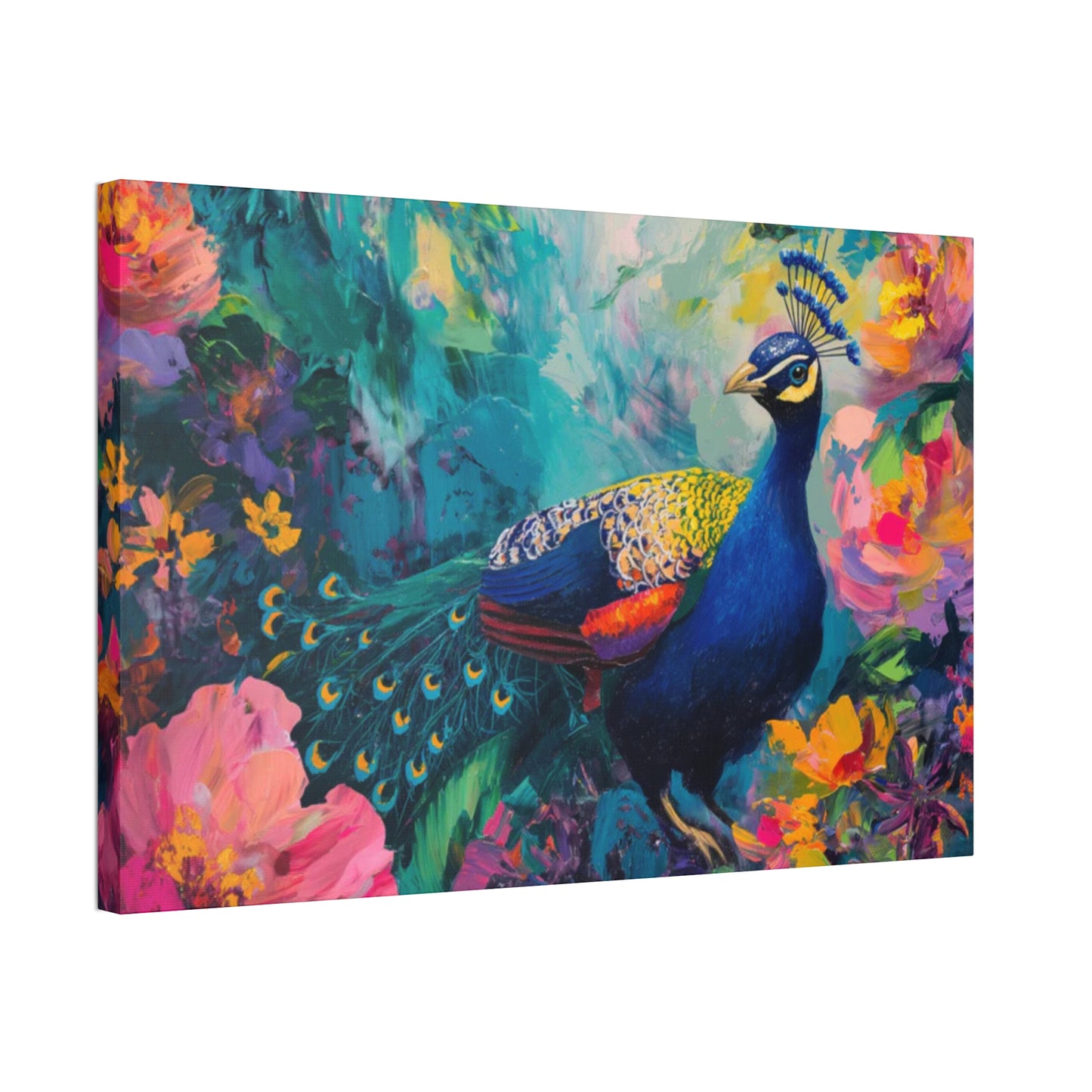 Jungle Majesty: Peacock in Vivid Splendor
