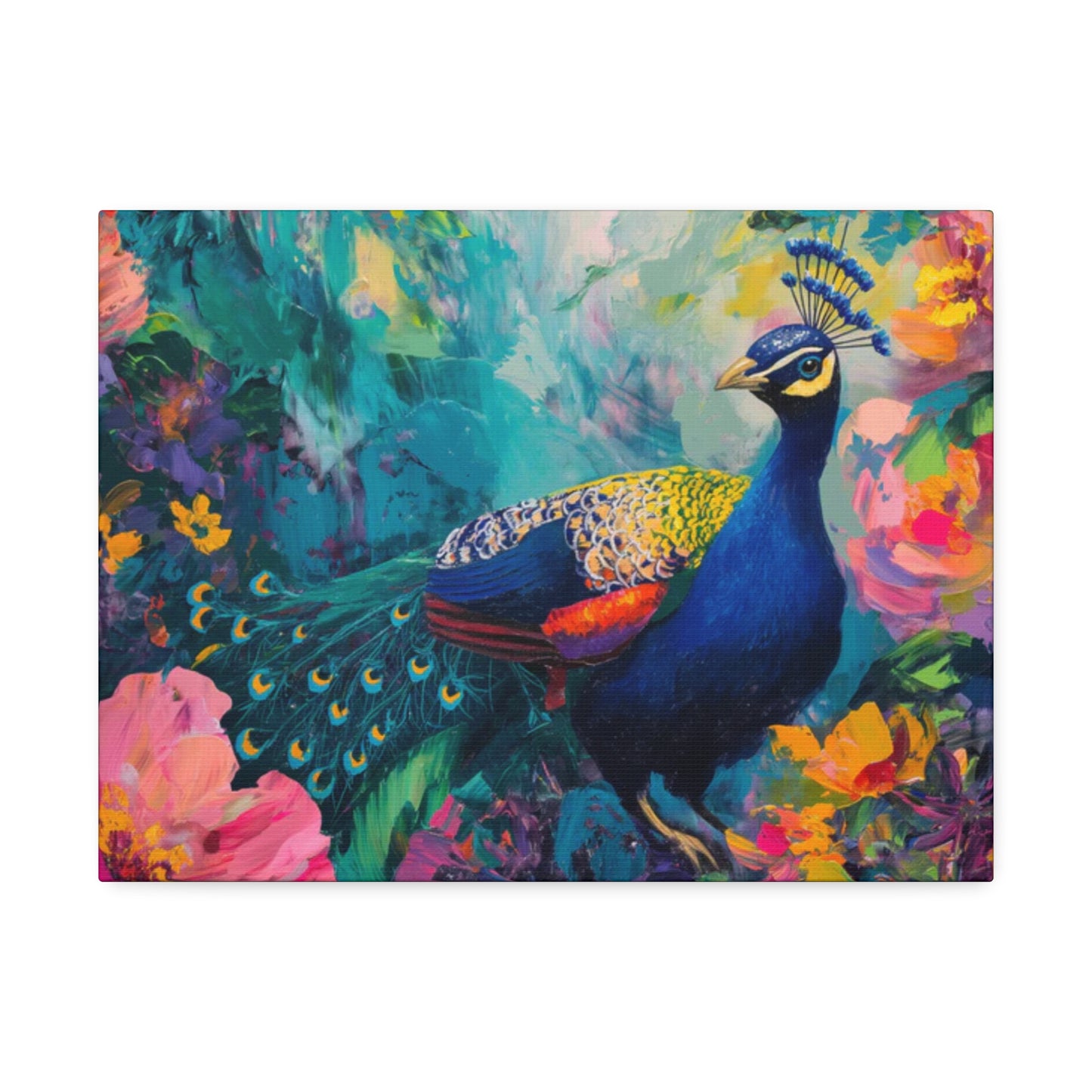 Jungle Majesty: Peacock in Vivid Splendor