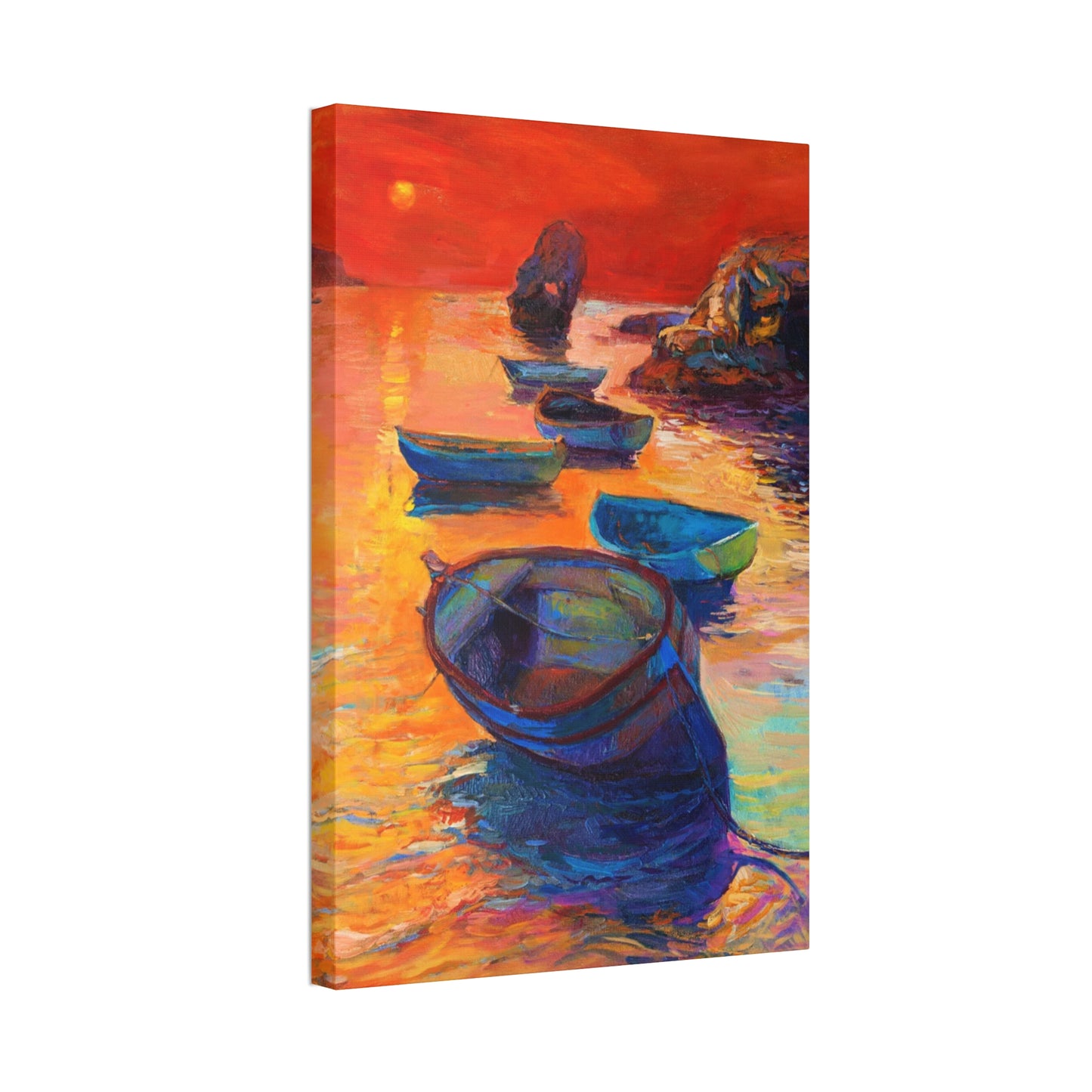 Crimson Horizon: Rolling Skies at Sea