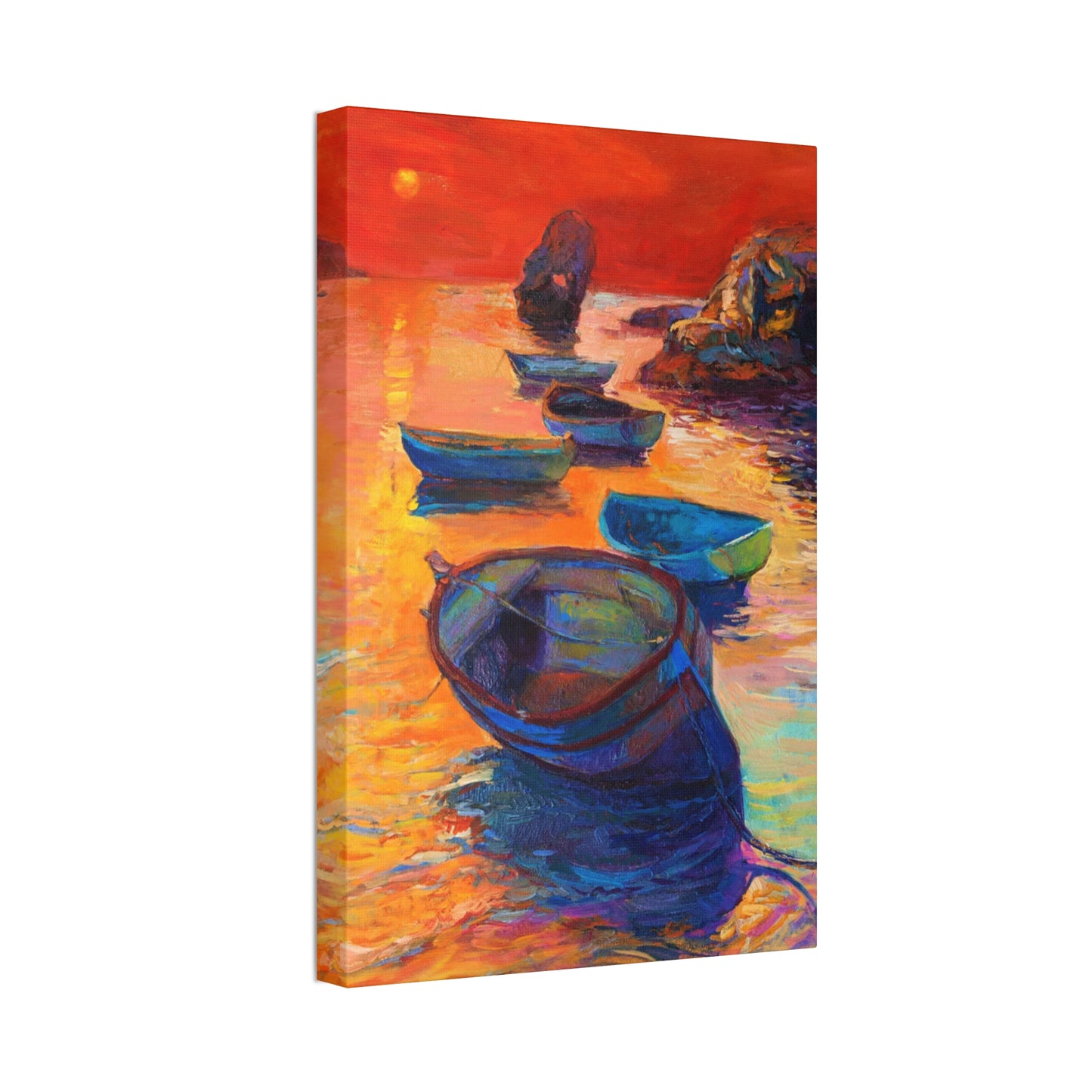 Crimson Horizon: Rolling Skies at Sea