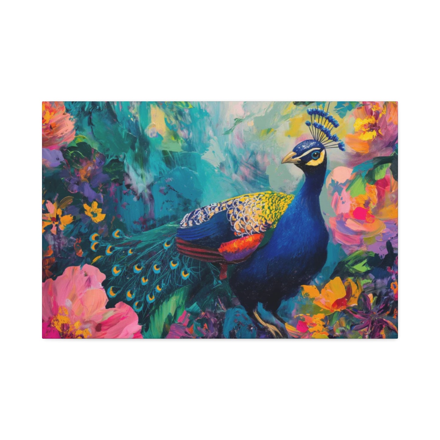 Jungle Majesty: Peacock in Vivid Splendor