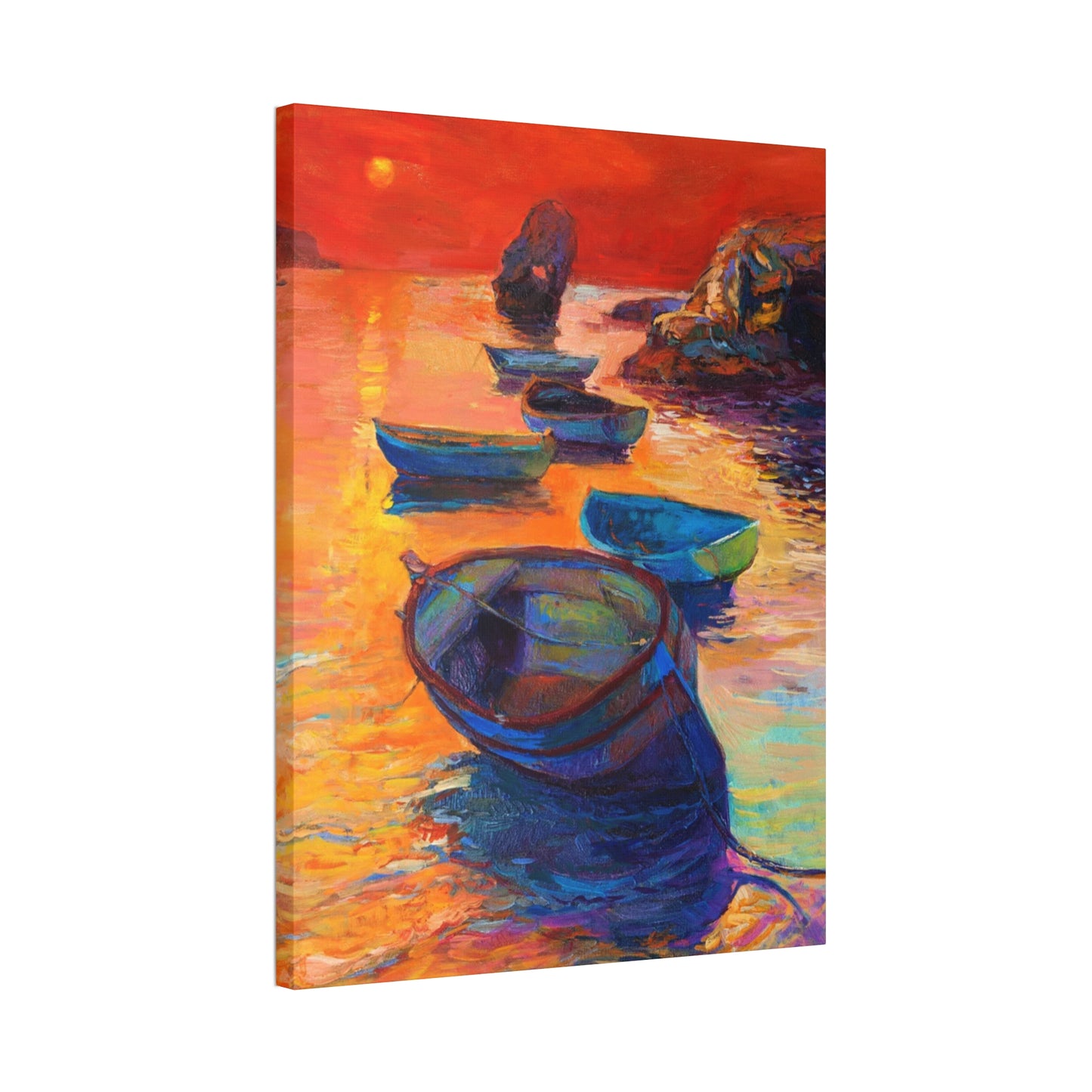 Crimson Horizon: Rolling Skies at Sea