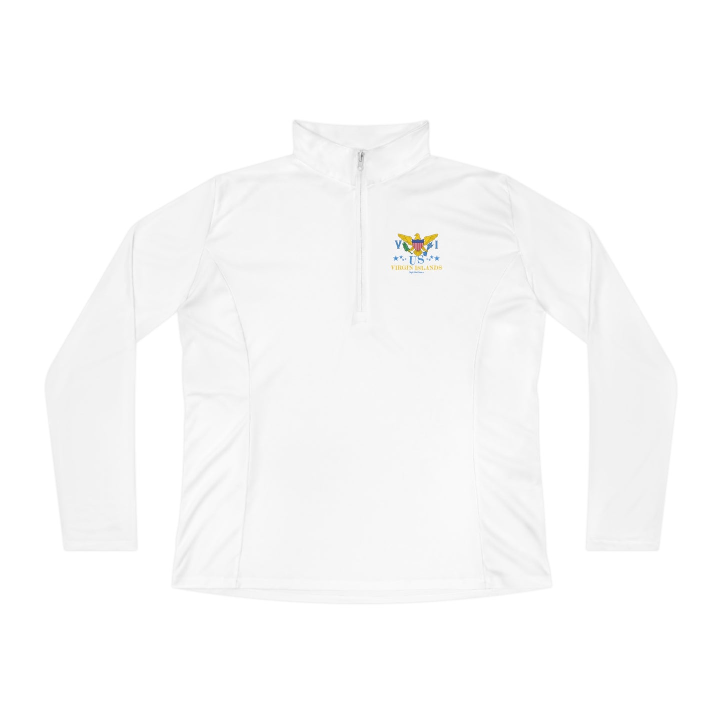 US Virgin Islands Ladies Quarter-Zip Pullover Front and Back Logo (Copy)