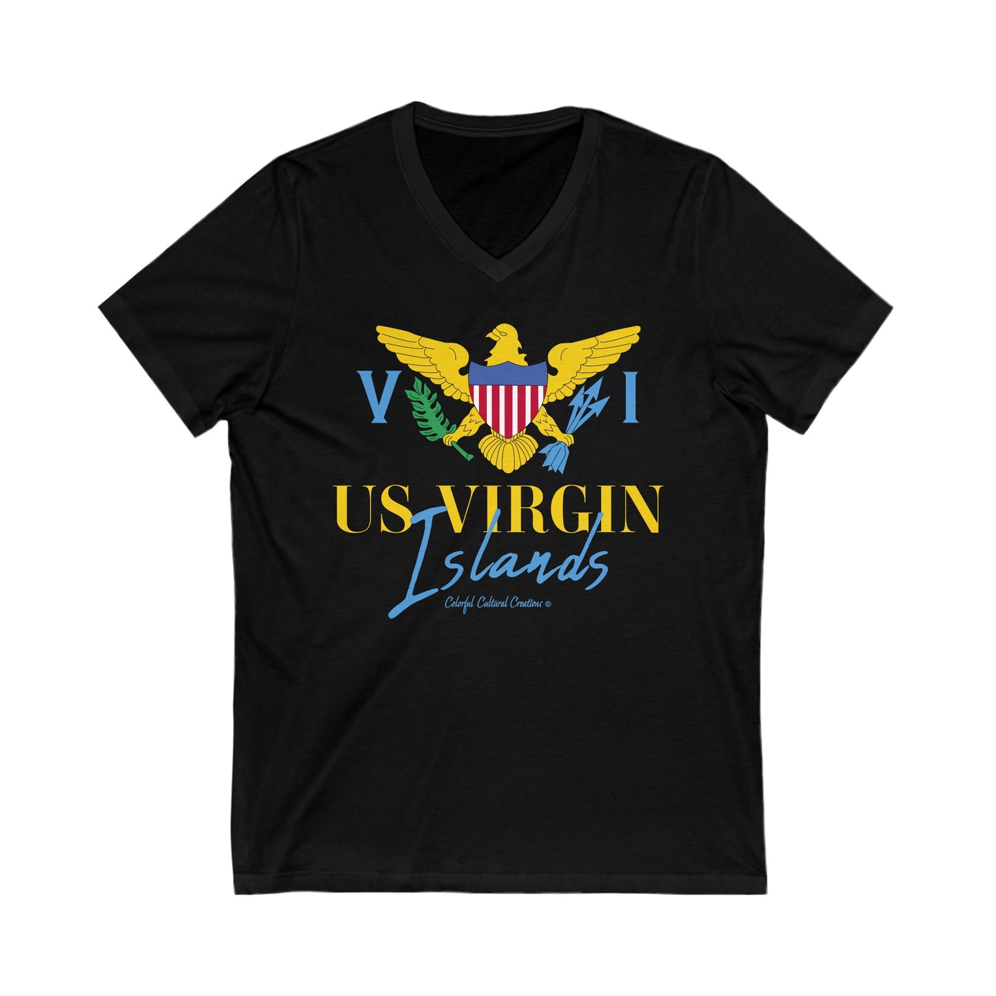 US Virgin Islands Unisex Jersey Short Sleeve V-Neck Tee (Copy)