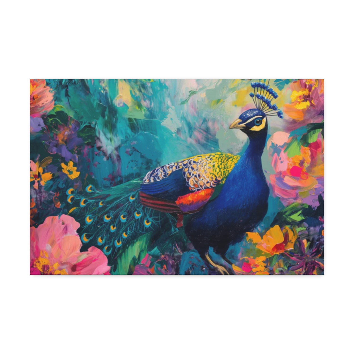 Jungle Majesty: Peacock in Vivid Splendor