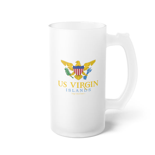 US Virgin Islands Frosted Glass Beer Mug (Copy)