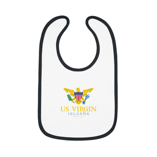 US Virgin Islands Baby Contrast Trim Jersey Bib (Copy)