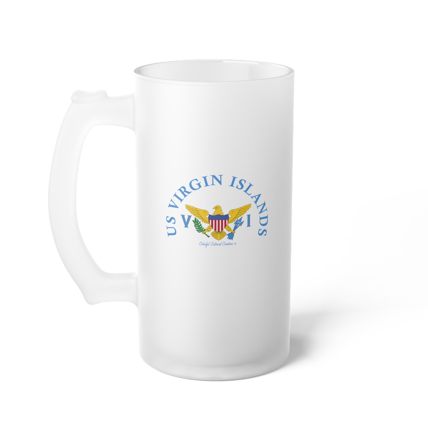 US Virgin Islands Frosted Glass Beer Mug (Copy)