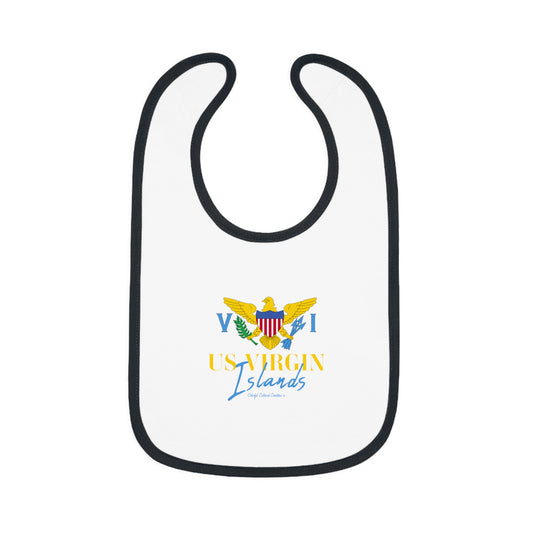 US Virgin Islands Baby Contrast Trim Jersey Bib (Copy)