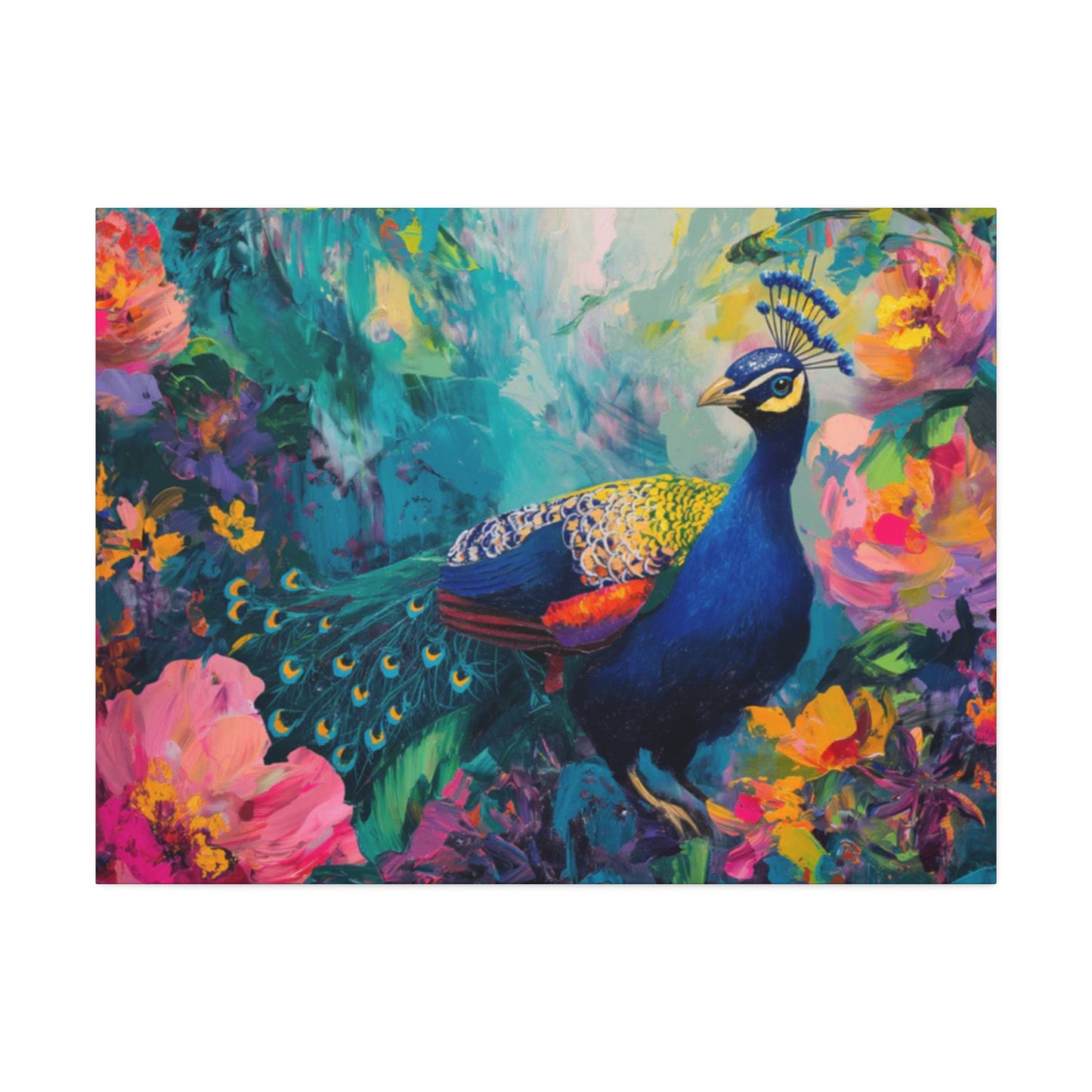 Jungle Majesty: Peacock in Vivid Splendor