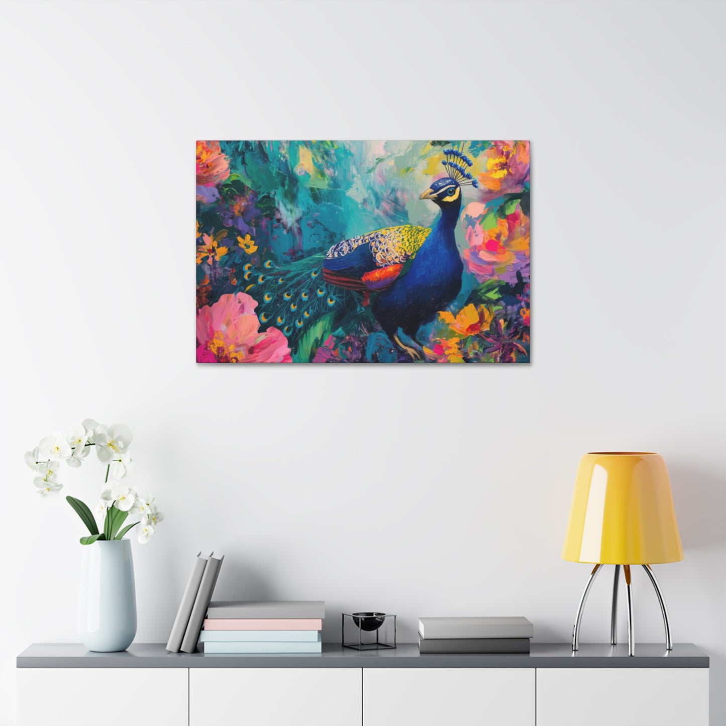 Jungle Majesty: Peacock in Vivid Splendor