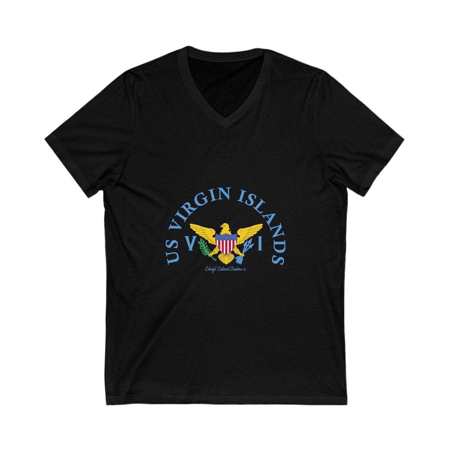 US Virgin Islands Unisex Jersey Short Sleeve V-Neck Tee (Copy)