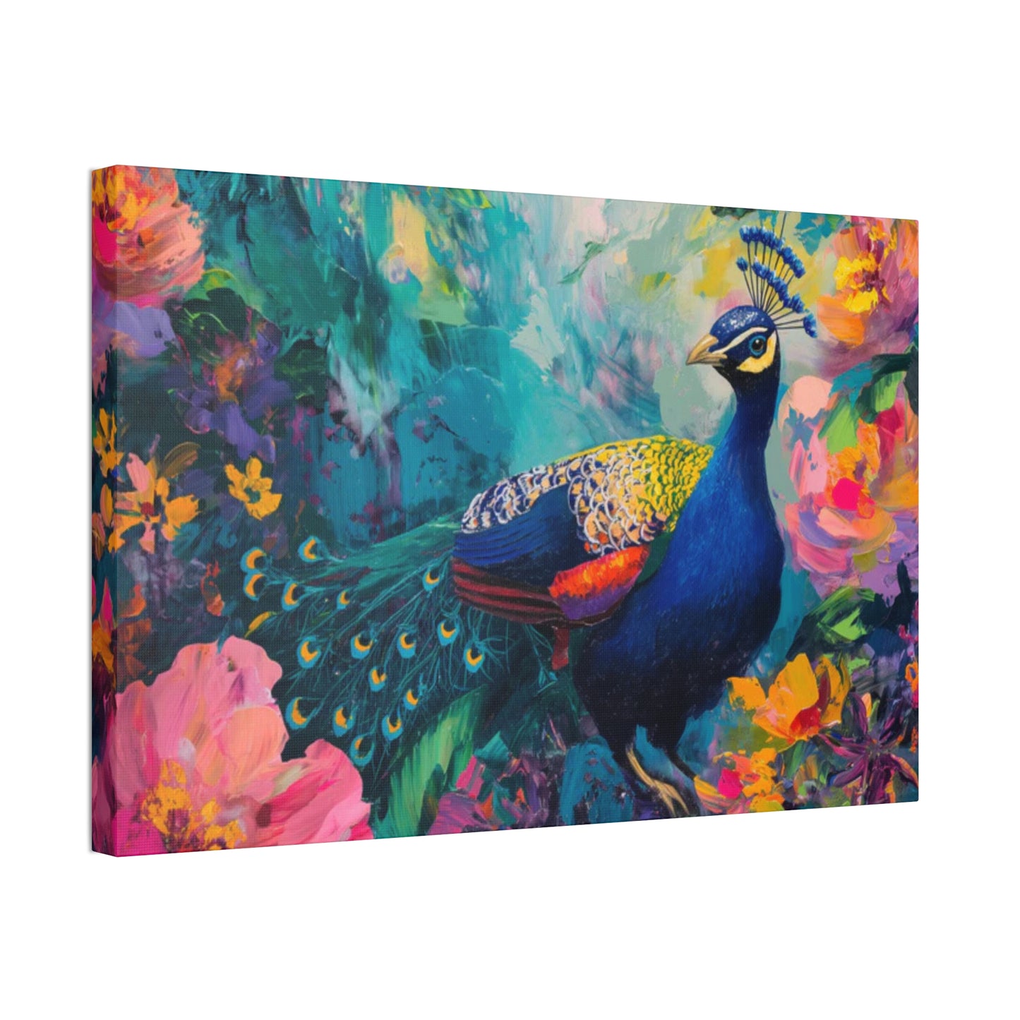Jungle Majesty: Peacock in Vivid Splendor