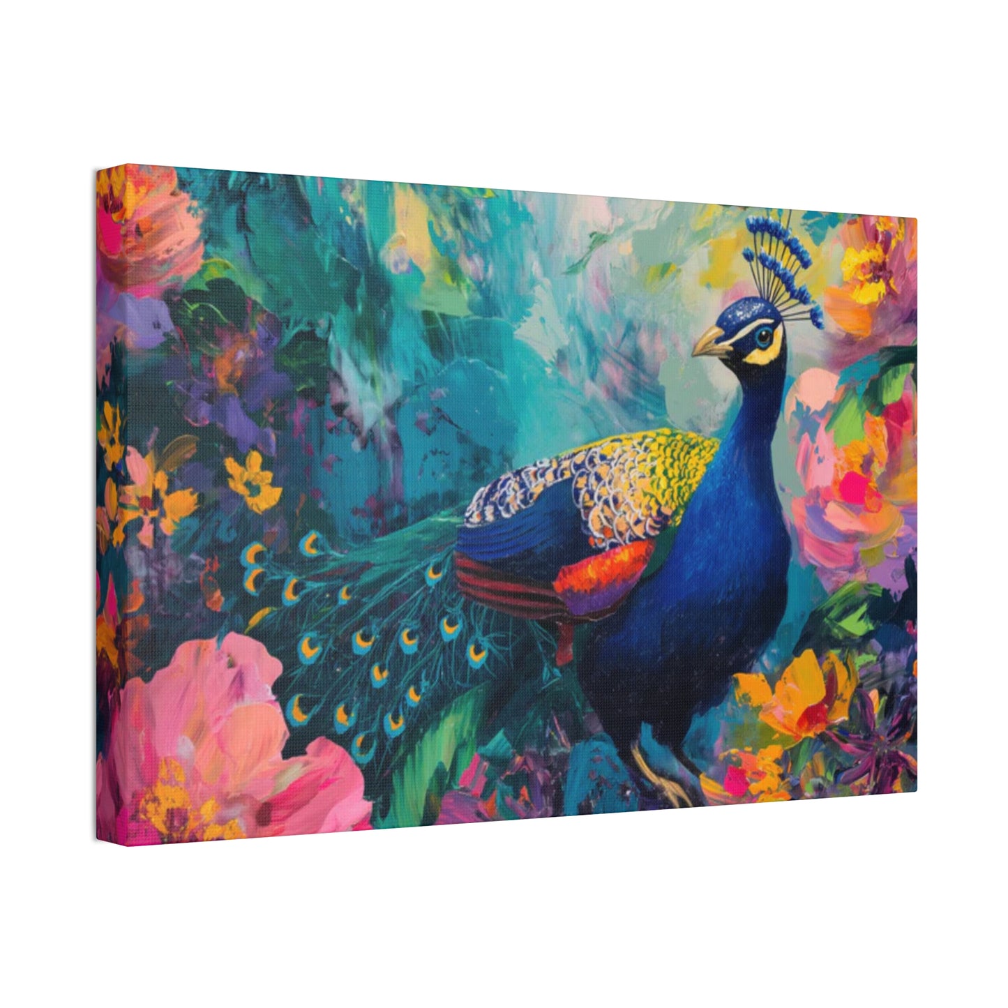 Jungle Majesty: Peacock in Vivid Splendor
