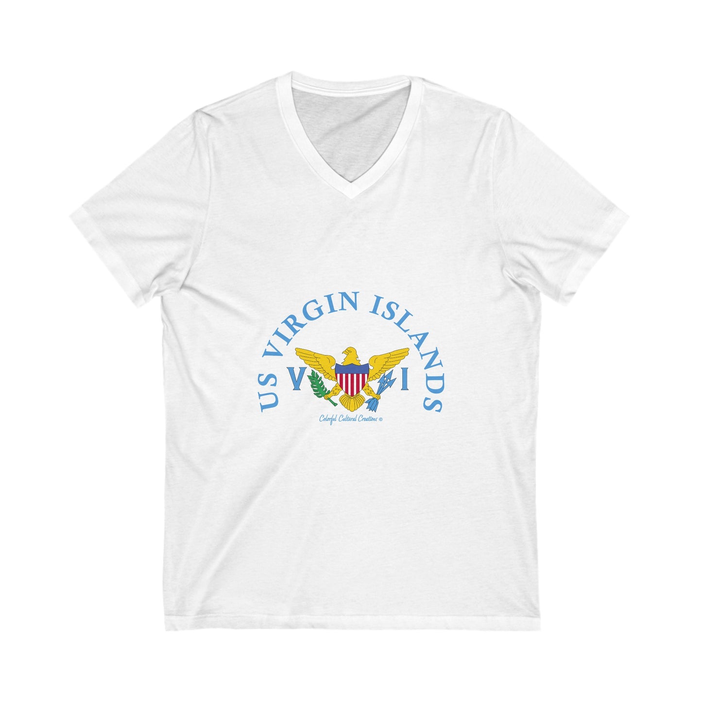 US Virgin Islands Unisex Jersey Short Sleeve V-Neck Tee (Copy)