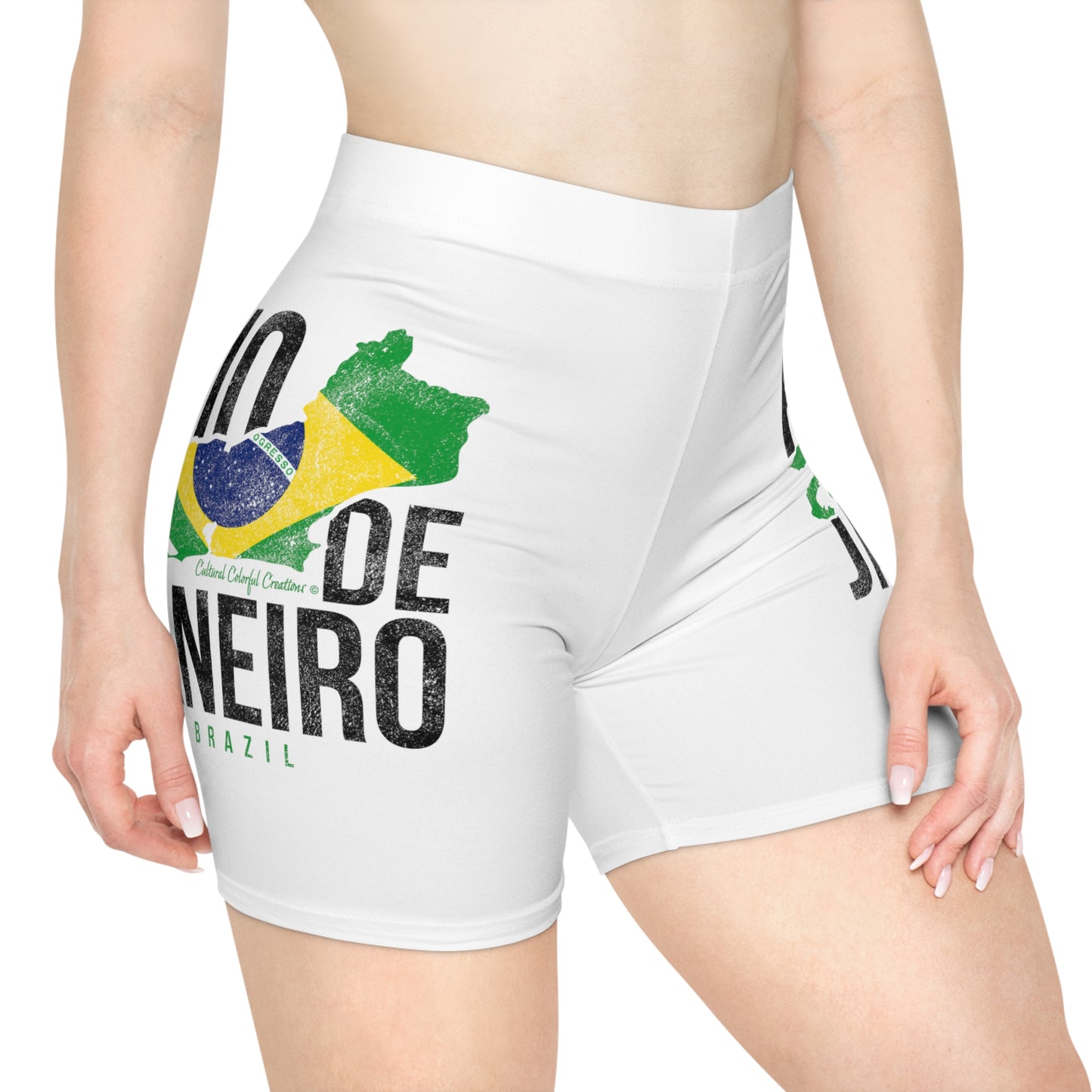 Brazil Flag Women's Biker Shorts (AOP)