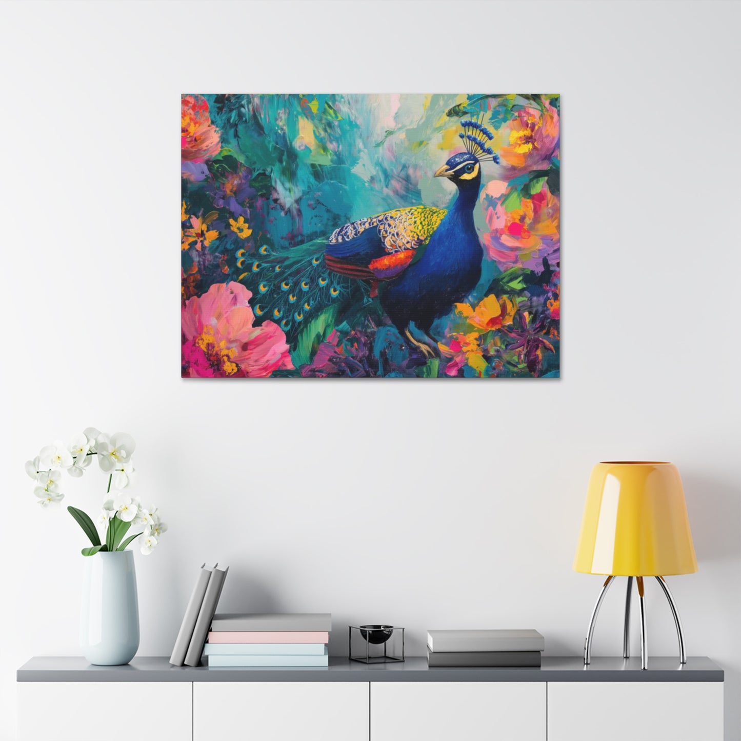 Jungle Majesty: Peacock in Vivid Splendor