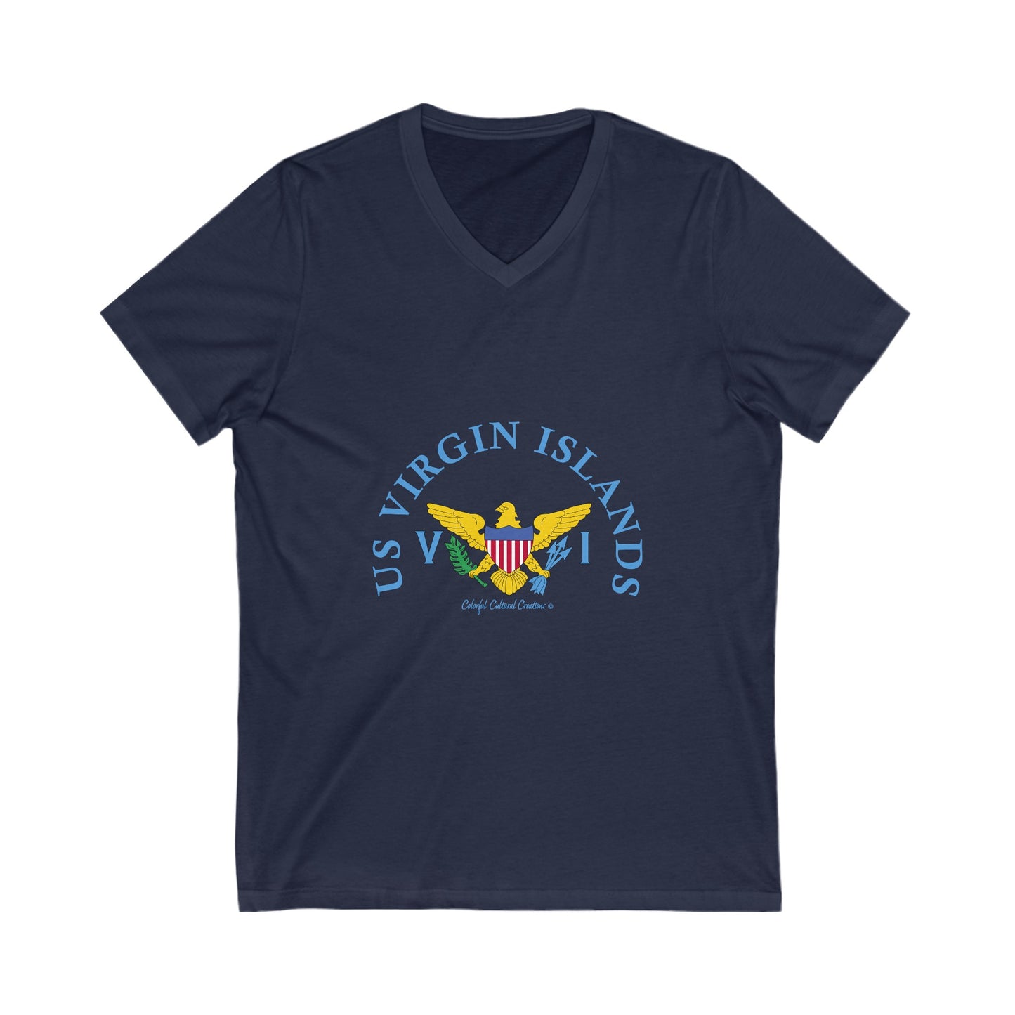 US Virgin Islands Unisex Jersey Short Sleeve V-Neck Tee (Copy)