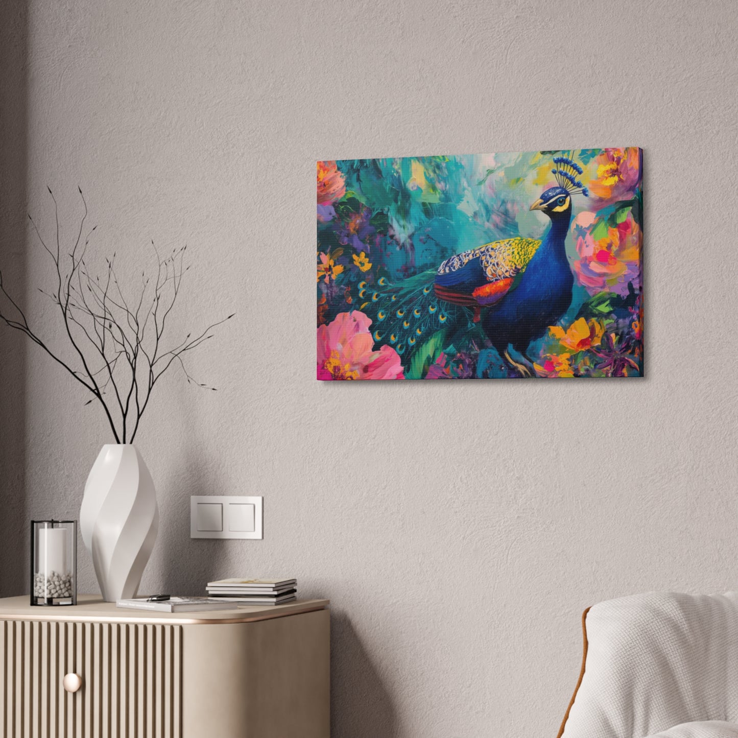 Jungle Majesty: Peacock in Vivid Splendor