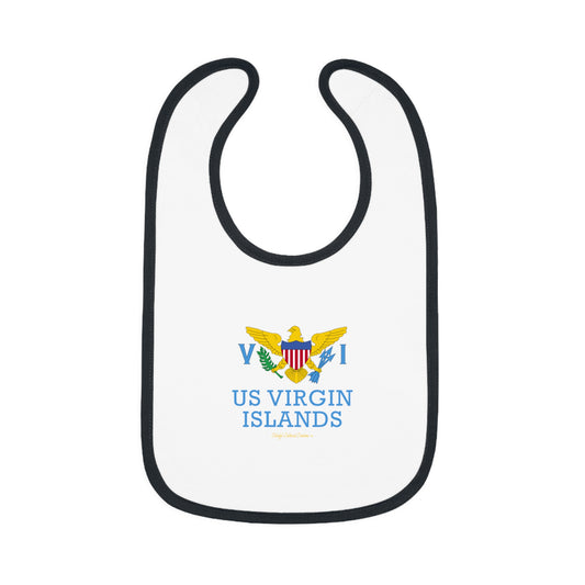US Virgin Islands Baby Contrast Trim Jersey Bib (Copy)