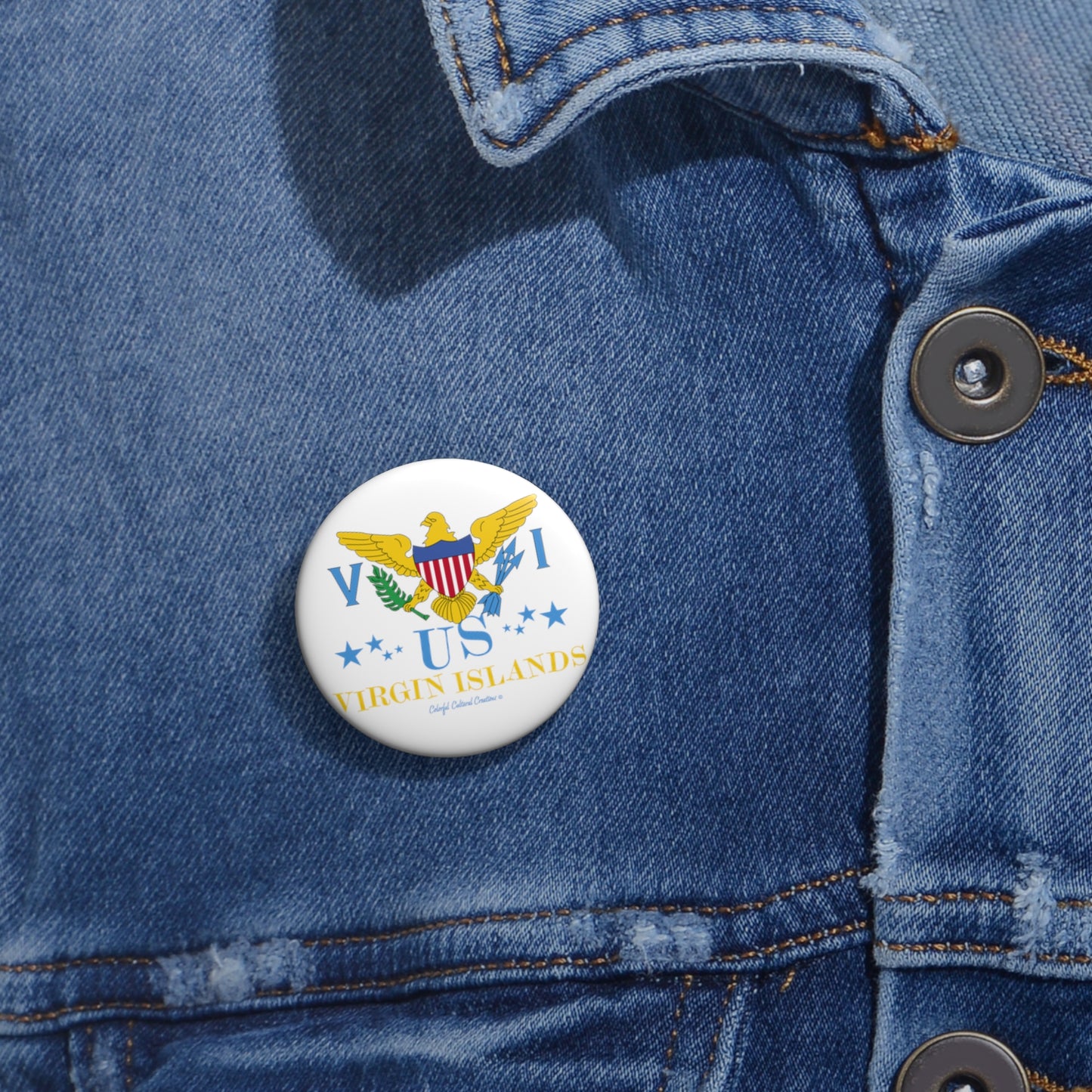 US Virgin Islands Custom Pin Buttons (Copy)