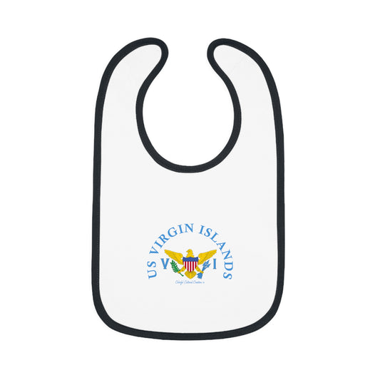 US Virgin Islands Baby Contrast Trim Jersey Bib (Copy)
