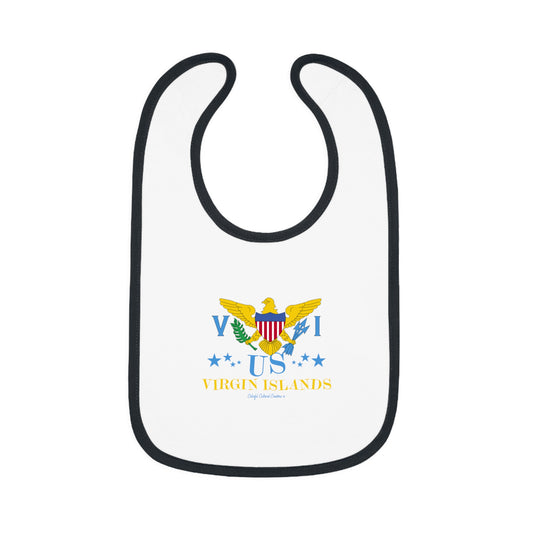 US Virgin Islands Baby Contrast Trim Jersey Bib (Copy)
