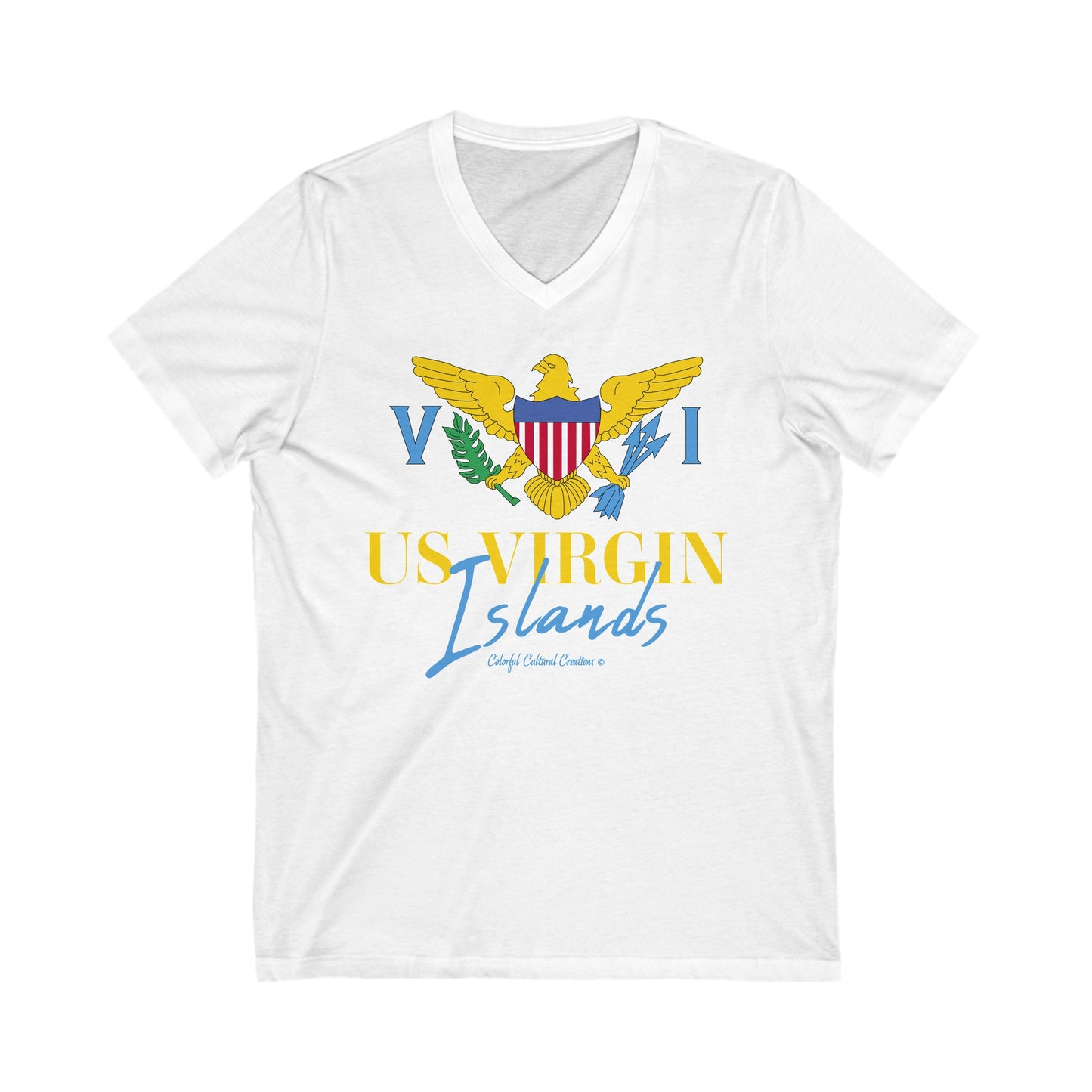US Virgin Islands Unisex Jersey Short Sleeve V-Neck Tee (Copy)