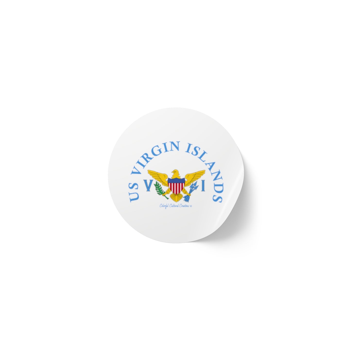 US Virgin Islands Round Sticker Label Rolls (Copy)