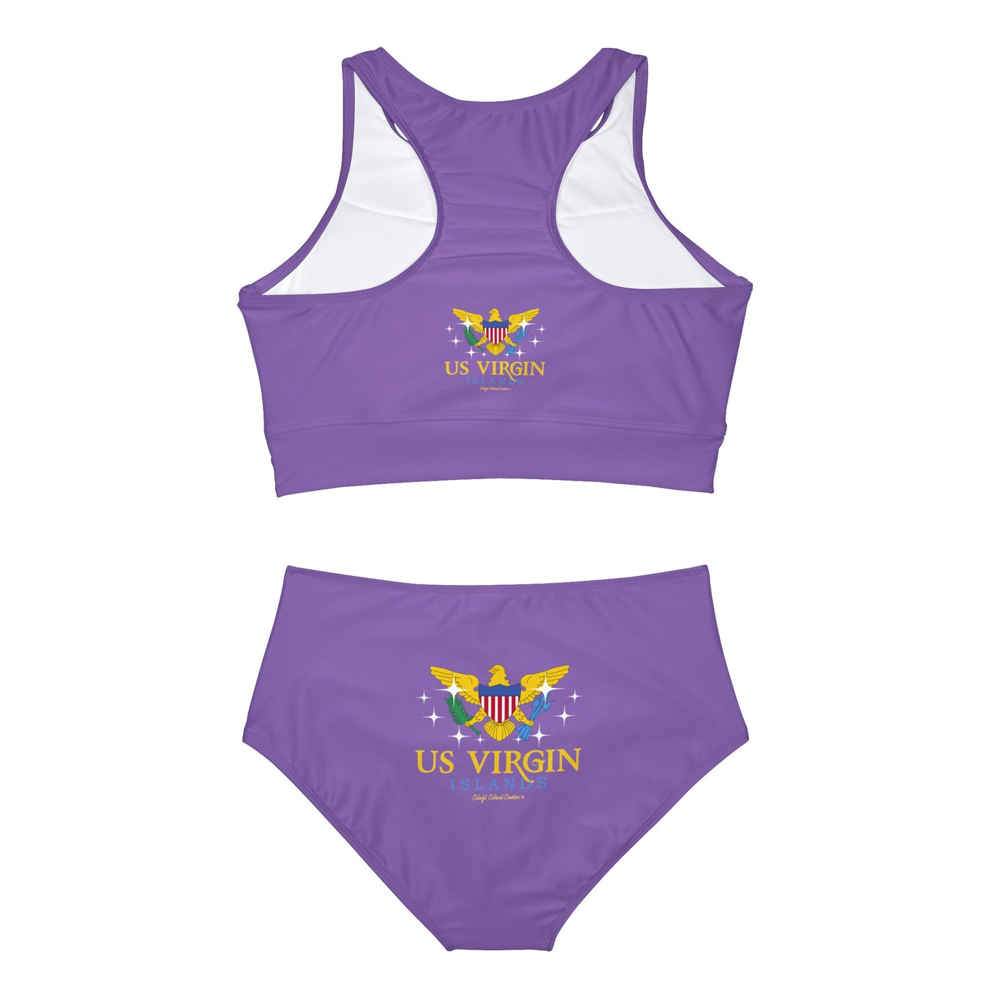 US Virgin Islands Sporty Bikini Set (AOP) Front and Back Logo (Copy)