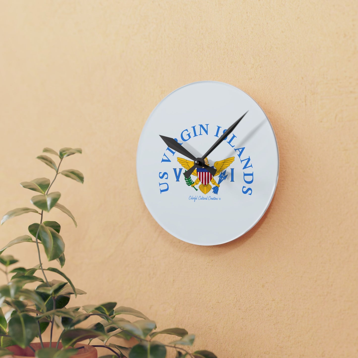 US Virgin Islands Acrylic Wall Clock (Copy)