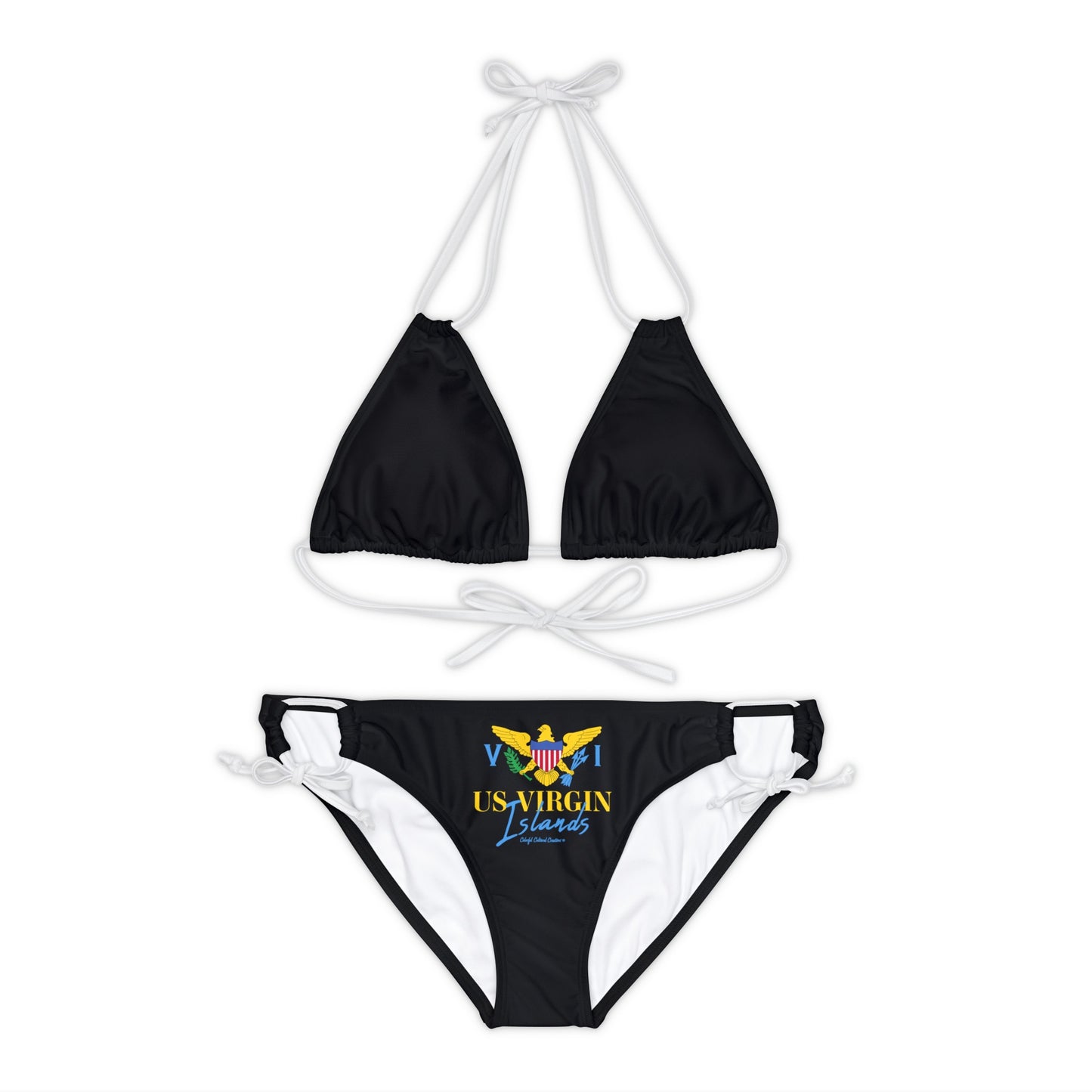 US Virgin Islands Strappy Bikini Set (AOP) (Copy)