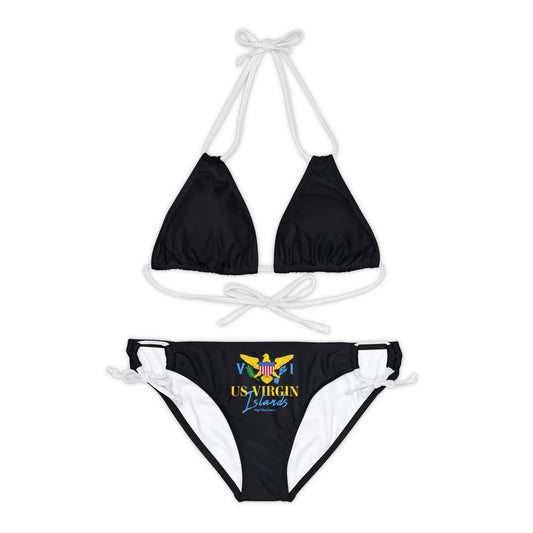 US Virgin Islands Strappy Bikini Set (AOP) (Copy)