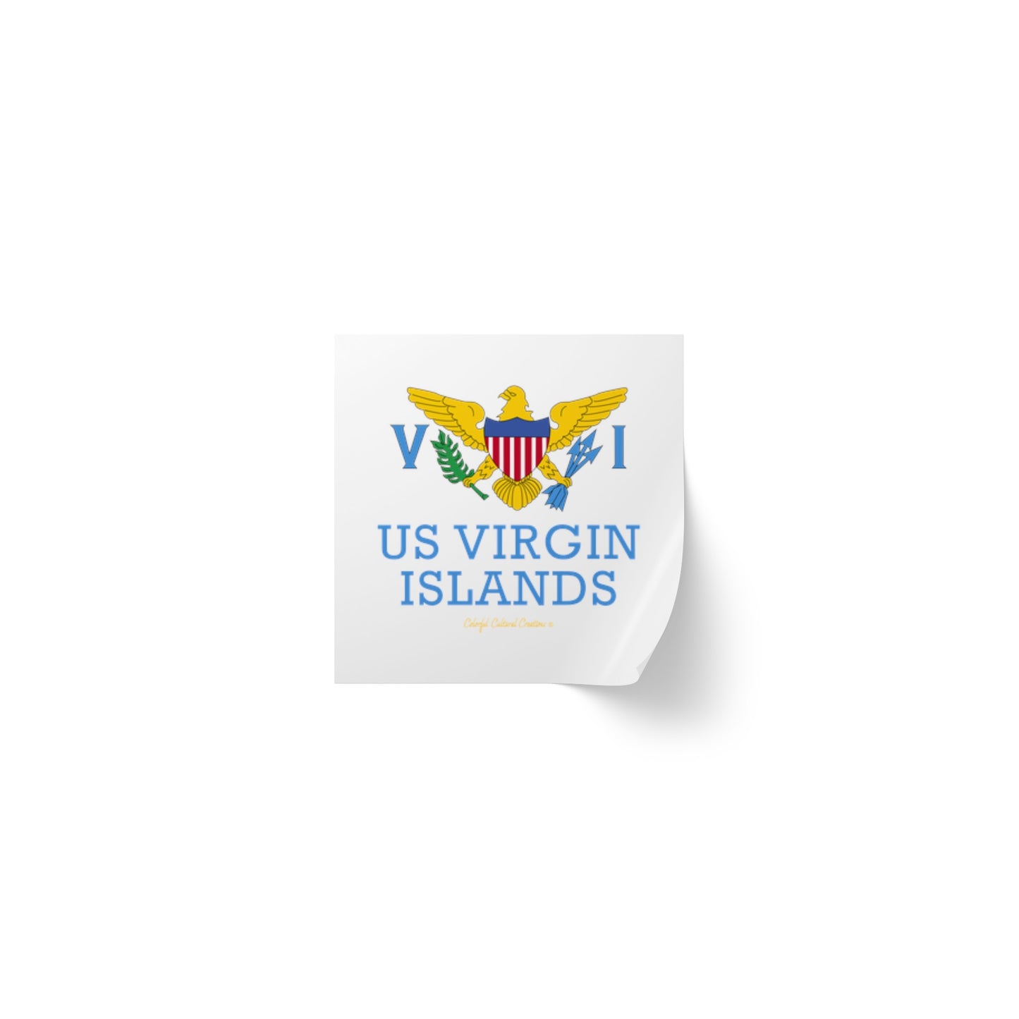 US Virgin Islands Square Sticker Label Rolls (Copy)