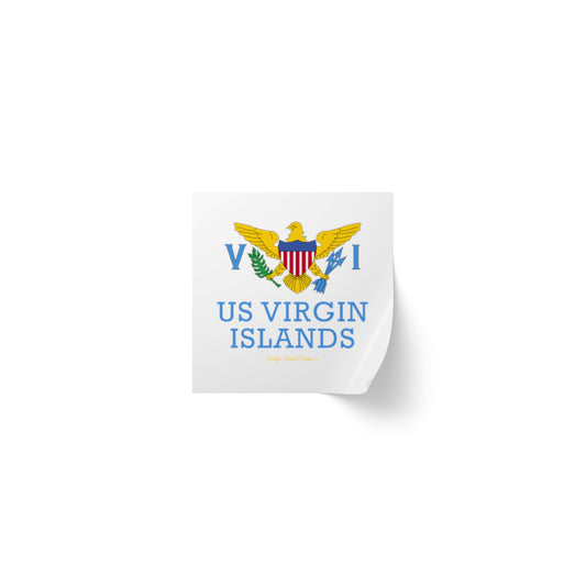 US Virgin Islands Square Sticker Label Rolls (Copy)