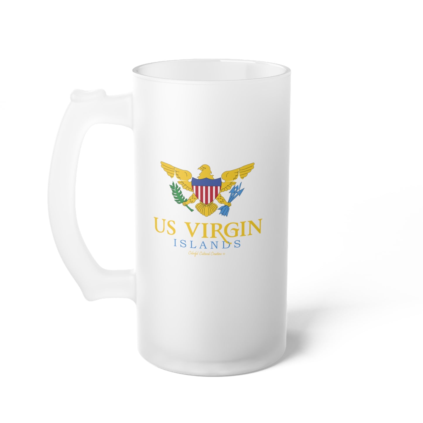 US Virgin Islands Frosted Glass Beer Mug (Copy)