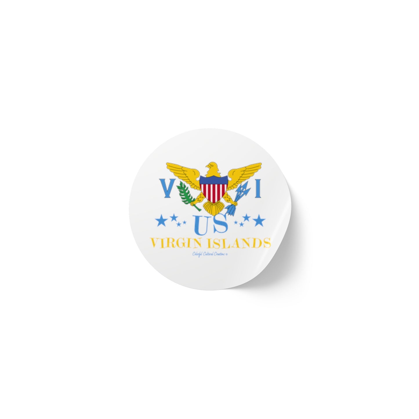 US Virgin Islands Round Sticker Label Rolls (Copy)