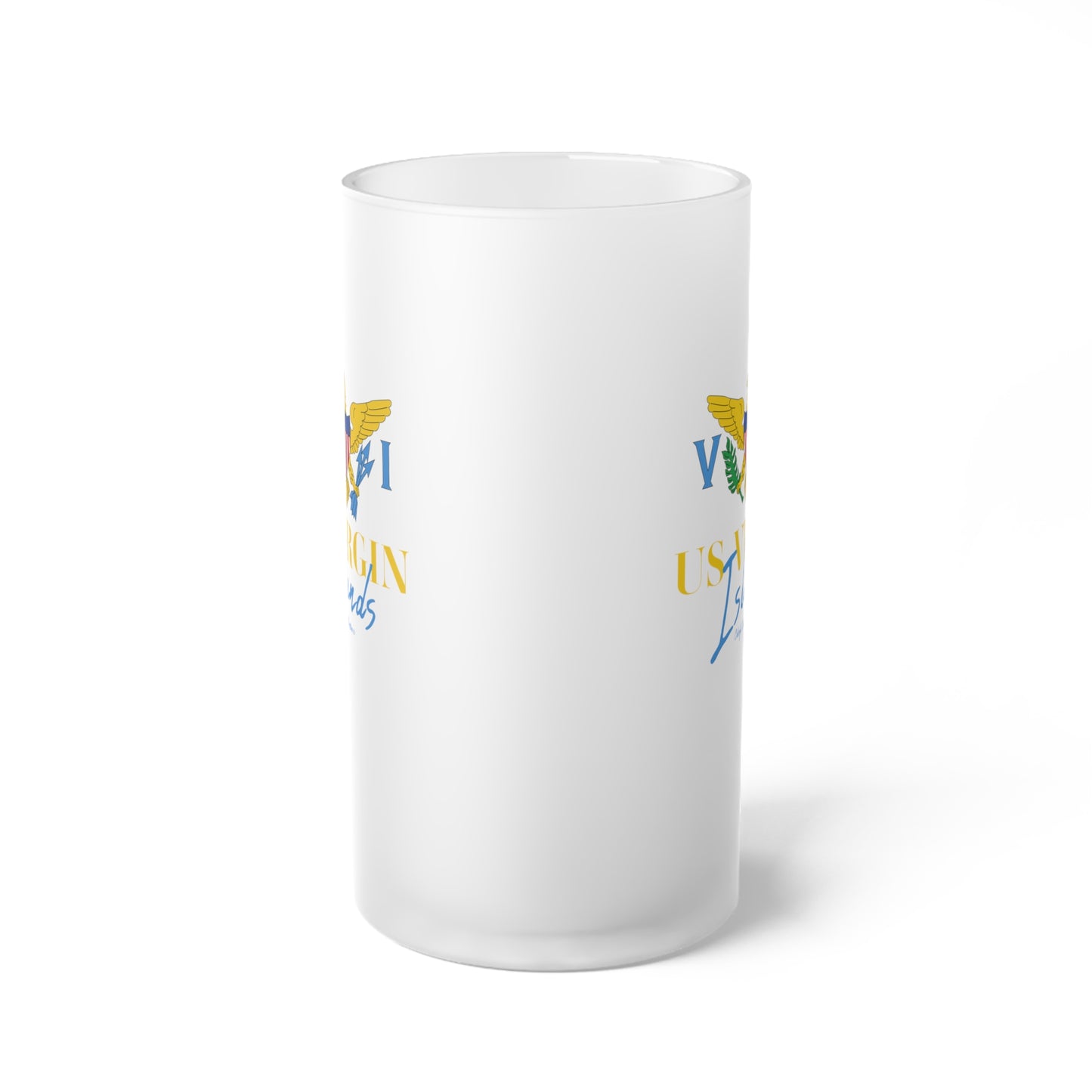 US Virgin Islands Frosted Glass Beer Mug (Copy)