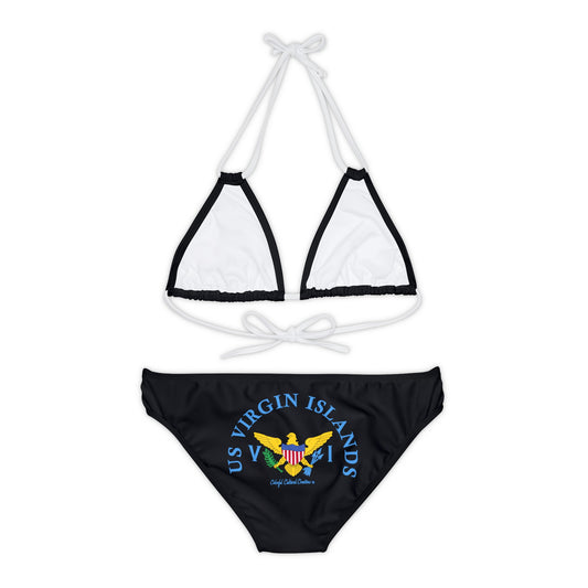 US Virgin Islands Strappy Bikini Set (AOP) (Copy)
