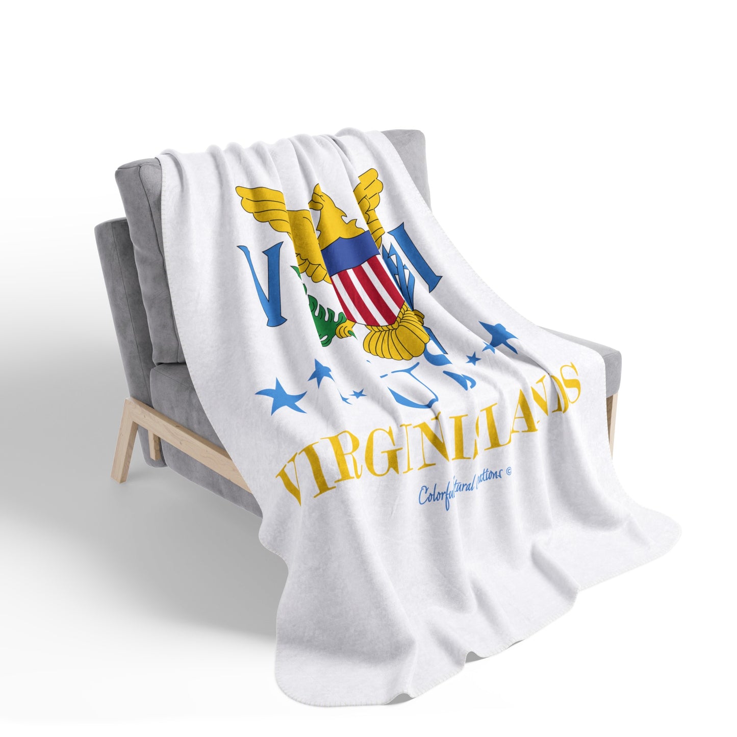 US Virgin Islands Fleece Sherpa Blanket (Copy)
