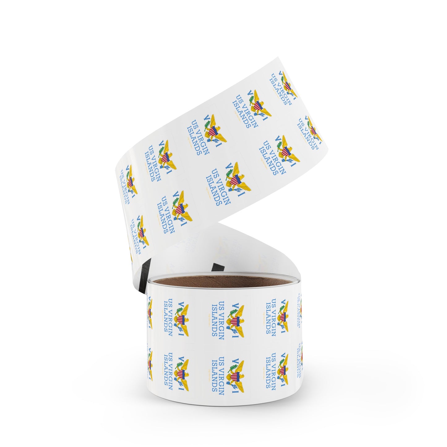 US Virgin Islands Square Sticker Label Rolls (Copy)