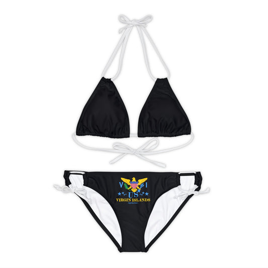 US Virgin Islands Strappy Bikini Set (AOP) (Copy)