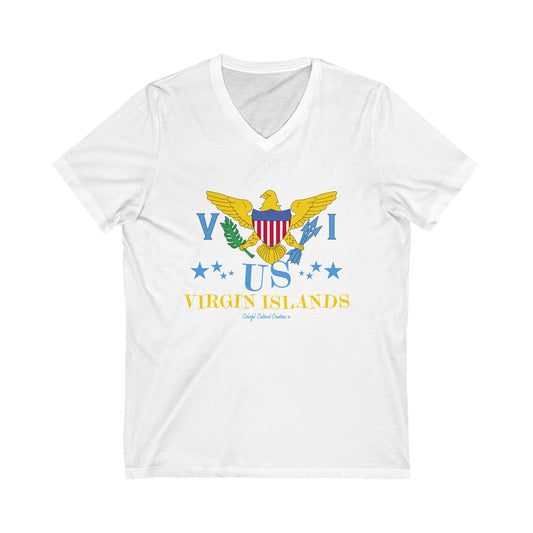 US Virgin Islands Unisex Jersey Short Sleeve V-Neck Tee (Copy)