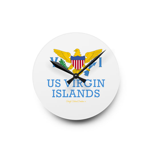 US Virgin Islands Acrylic Wall Clock (Copy)