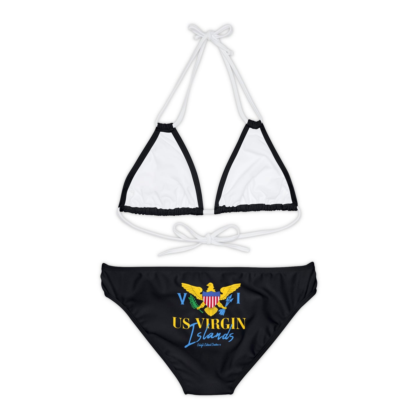 US Virgin Islands Strappy Bikini Set (AOP) (Copy)