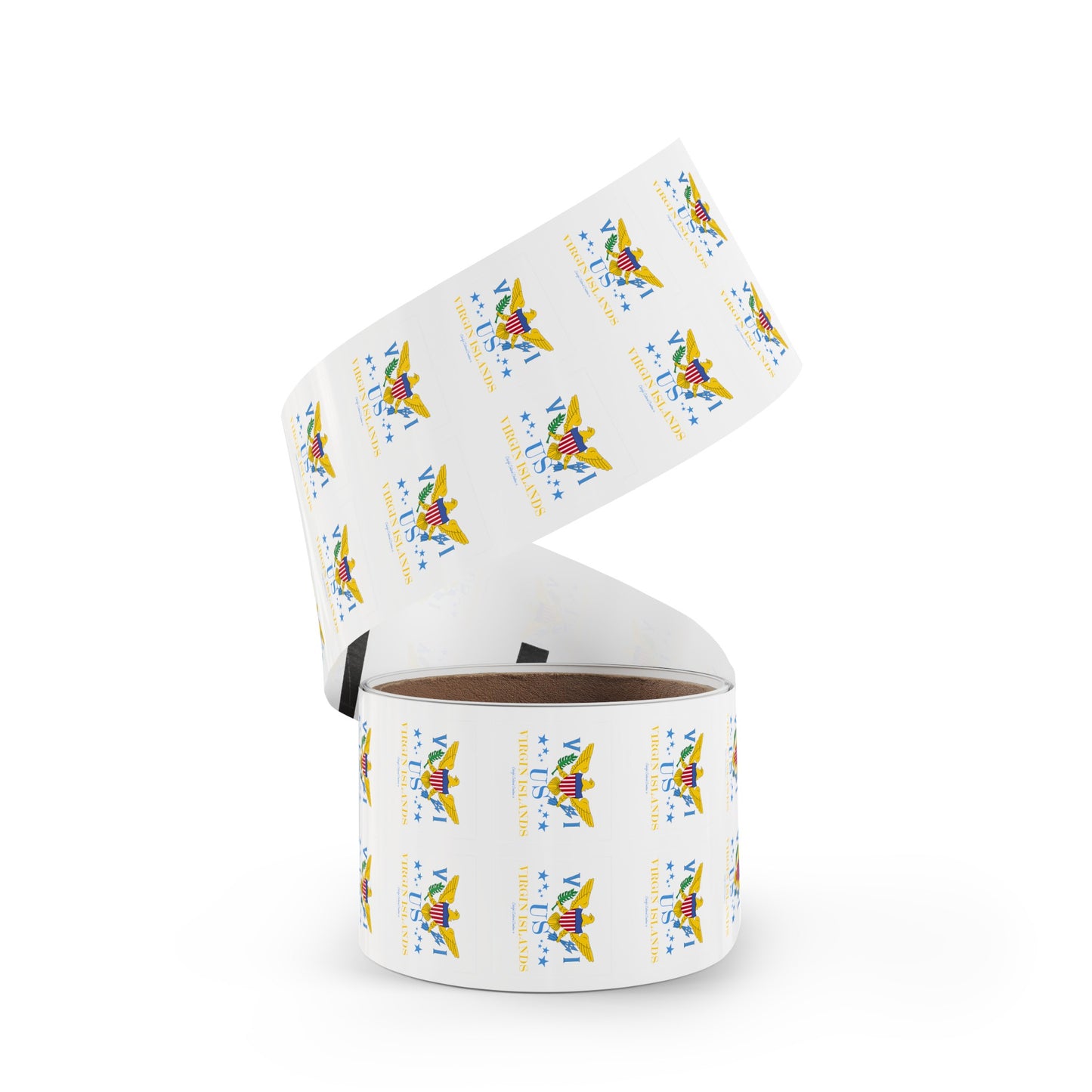 US Virgin Islands Square Sticker Label Rolls (Copy)